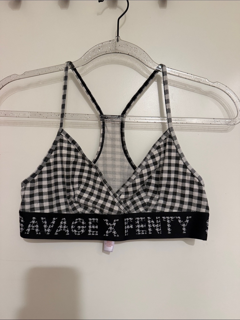 Savage x Fenty Black & White Gingham Bralette